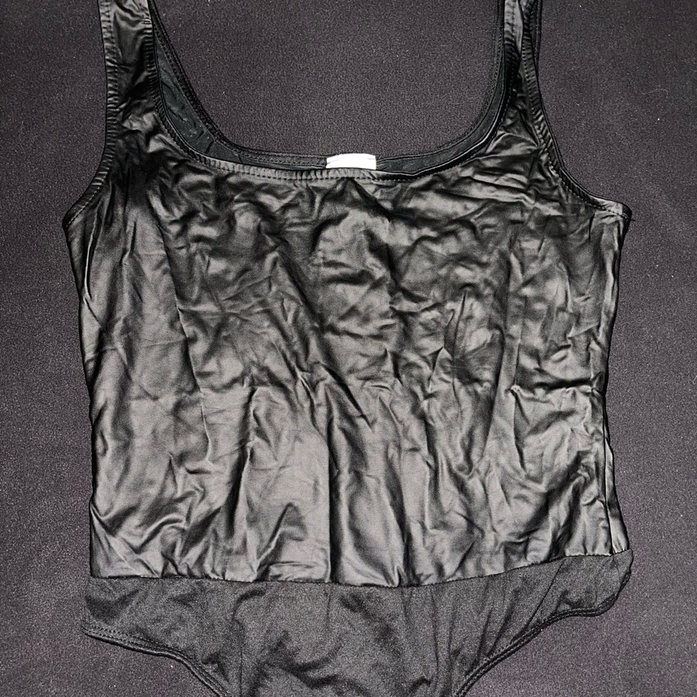 rue 21 faux leather body suit, never worn